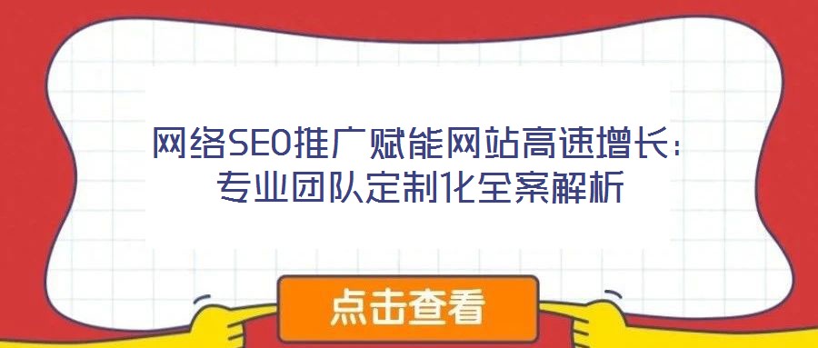  網(wǎng)絡(luò)SEO推廣賦能網(wǎng)站高速增長(zhǎng)：專業(yè)團(tuán)隊(duì)定制化全案解析