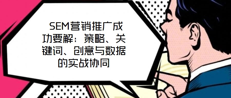  SEM營(yíng)銷推廣成功要解：策略、關(guān)鍵詞、創(chuàng)意與數(shù)據(jù)的實(shí)戰(zhàn)協(xié)同