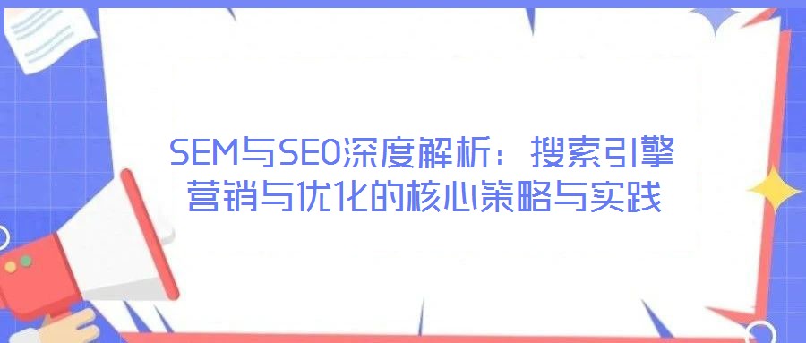 SEM與SEO深度解析：搜索引擎營銷與優化的核心策略與實踐