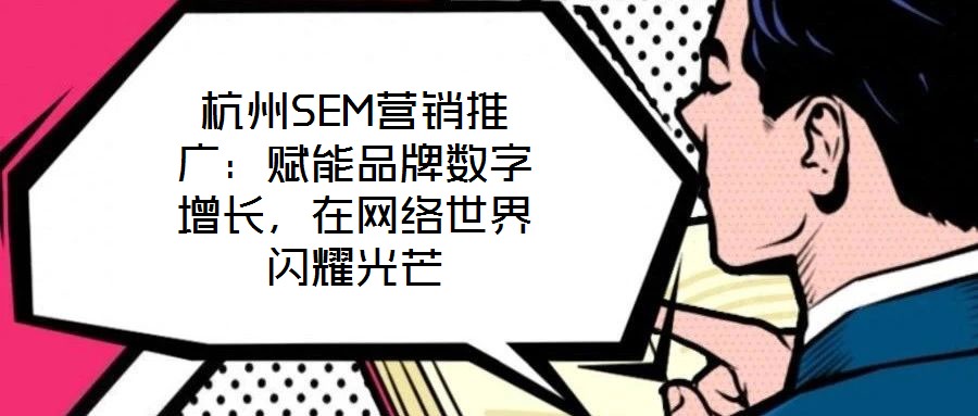 杭州SEM營銷推廣：賦能品牌數字增長，在網絡世界閃耀光芒