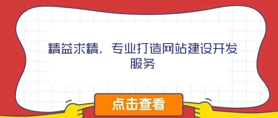 精益求精，專業(yè)打造網(wǎng)站建設(shè)開發(fā)服務(wù)
