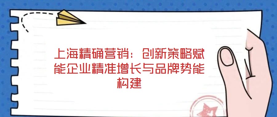 上海精確營銷：創新策略賦能企業精準增長與品牌勢能構建