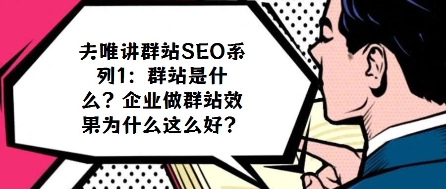 夫唯講群站SEO系列1:群站是什么?企業(yè)做群站效果為什么這么好?