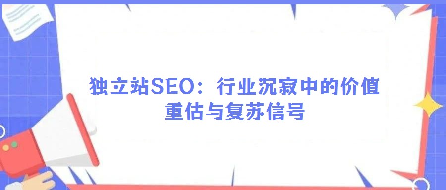 獨立站SEO:行業(yè)沉寂中的價值重估與復蘇信號