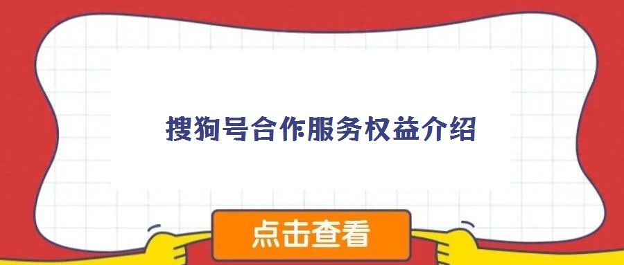 搜狗號合作服務(wù)權(quán)益介紹